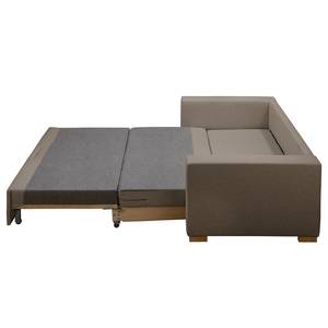 Schlafsofa LATINA Basic Webstoff - Webstoff Sari / Webstoff Habren: Taupe / Beige-Taupe - Breite: 193 cm