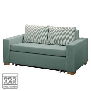 Schlafsofa LATINA Basic Webstoff - Webstoff Sari / Webstoff Habren: Mintgrau / Beige-Mintgrau - Breite: 153 cm