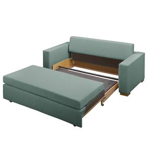 Schlafsofa LATINA Basic Webstoff - Webstoff Sari / Webstoff Habren: Mintgrau / Beige-Mintgrau - Breite: 173 cm