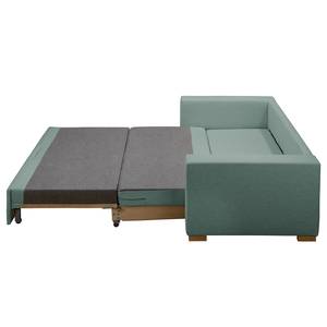 Schlafsofa LATINA Basic Webstoff - Webstoff Sari / Webstoff Habren: Mintgrau / Beige-Mintgrau - Breite: 173 cm