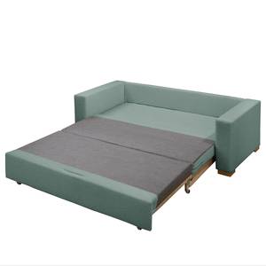 Slaapbank LATINA Basic Geweven stof - Geweven stof Sari / Geweven stof Habren: Mintgrijs  / Beige-Mintgrijs - Breedte: 193 cm