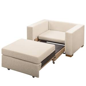 Fauteuil convertible LATINA basic Tissu - Tissu Sari: Beige