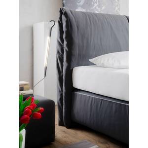 Lit boxspring Seaspray Tissu - Anthracite - 180 x 200cm - D2 souple