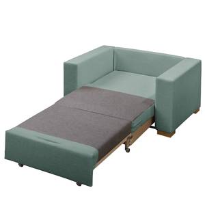 Fauteuil convertible LATINA basic Tissu - Tissu Sari: Gris menthe - Largeur : 110 cm