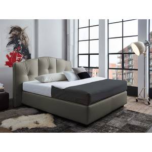 Lit boxspring Hill End Tissu - Gris - D3 medium