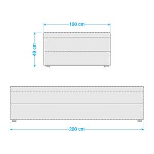 Boxspringbett Wodonga Bett ist wandelbar zum Daybett/Liege, Webstoff - Lichtgrau