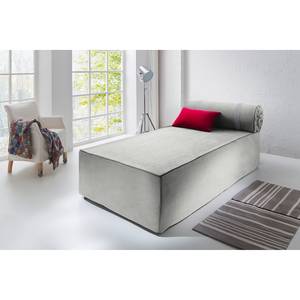 Lit boxspring Wodonga Tissu - Gris clair