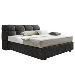 Lit boxspring Vera Cruz Tissu - Anthracite - 180 x 200cm - D2 souple