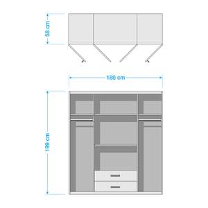 Drehtürenschrank Duisburg Breite: 180 cm