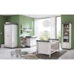 Commode Bergen IV Pin nordique - Blanc / Gris clair