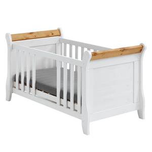 Babybed Bergen Scandinavisch grenenhout - Wit/loogkleurig