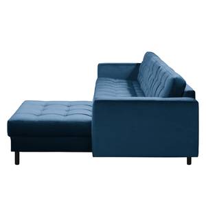 Ecksofa Corndale Samt - Marineblau