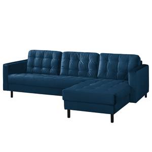 Canapé d’angle Corndale Velours - Bleu marine