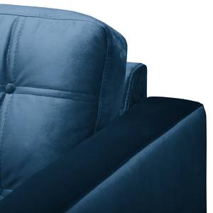 Ecksofa Corndale Samt - Marineblau