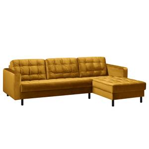 Ecksofa Corndale Samt - Ocker