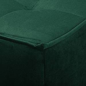 Canapé d’angle Glebe Velours - Vert vieilli - Méridienne longue à gauche (vue de face)