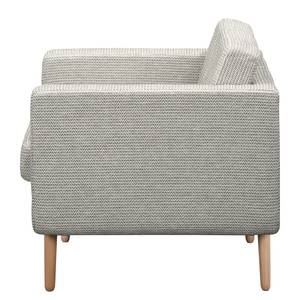 Fauteuil Croom Microfibre - Tissu Fida: Blanc - Avec repose-pieds