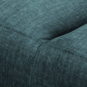 Canapé d’angle Mazy Microfibre - Bleu jean - Méridienne courte à droite (vue de face)