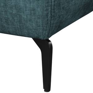 Ecksofa Mazy Microfaser - Jeansblau - Longchair davorstehend rechts