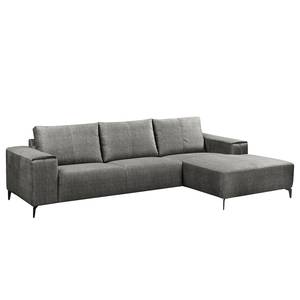 Ecksofa Mazy Microfaser - Fango - Longchair davorstehend rechts