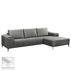 Ecksofa Mazy Microfaser - Fango - Longchair davorstehend rechts