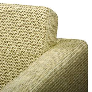 Hoekbank Croom microvezel - Geweven stof Fida: Beige groen - Longchair vooraanzicht links - Zonder hocker