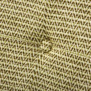 Canapé d’angle Croom Microfibre - Tissu Fida: Beige vert - Méridienne courte à droite (vue de face) - Sans repose-pieds