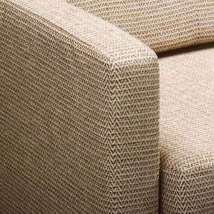 Ecksofa Croom Webstoff Fida: Sand - Longchair davorstehend rechts - Ohne Hocker