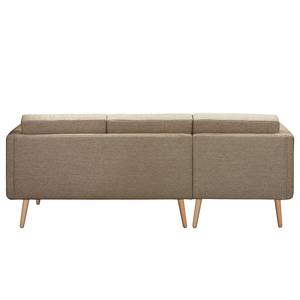 Ecksofa Croom Webstoff Fida: Sand - Longchair davorstehend links - Ohne Hocker