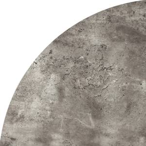 Eettafel Lemmie Massief rubberboomhout - betonnen look/rubberboomhout - Diameter: 110 cm