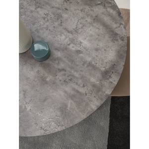 Eettafel Lemmie Massief rubberboomhout - betonnen look/rubberboomhout - Diameter: 110 cm