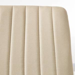 Chaises Jobo (lot de 2) Tissu / Acier - Noir - Beige