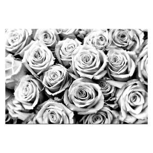 Tableau déco Creamy Roses Noir - Blanc