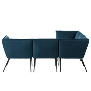 Ecksofa Dorado Samt - Marineblau