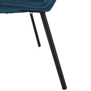 Ecksofa Dorado Samt - Marineblau