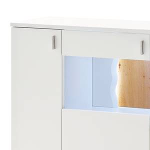 Sideboard Penkun I Hochglanz Weiß / Artisan Eiche Dekor