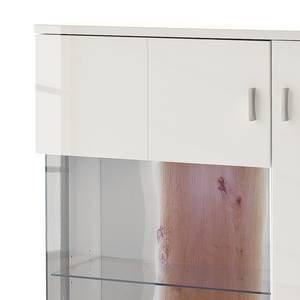 Highboard Penkun II Hochglanz Weiß / Artisan Eiche Dekor