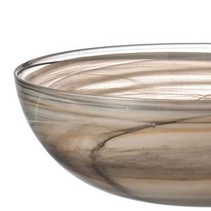 Schaal Alabastro Marble I glas - gemarmerd crèmekleurig