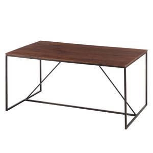 Eettafel Woodson Massief acaciahout/ijzer - Bruin acaciahout - Breedte: 180 cm