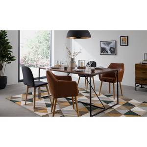 Table Woodson Acacia massif / Fer - Acacia brun - Largeur : 180 cm