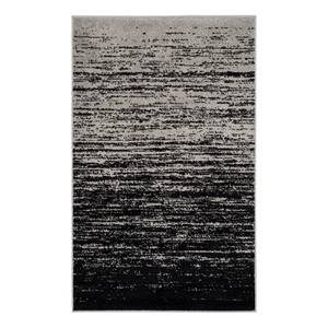 Laagpolig vloerkleed Marius Geweven stof - zwart/wit - 120 x 180 cm