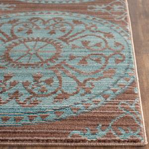 Tapis Taryn Tissu - Turquoise / Marron - 120 x 180 cm