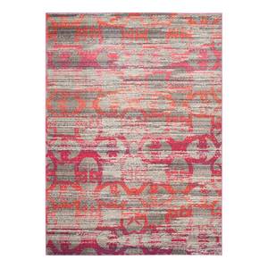 Kurzflorteppich Larissa Webstoff - Pink / Grau - 335 x 243 cm