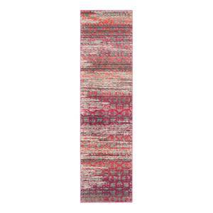 Tapis de couloir Larissa Tissu - Rose vif / Gris