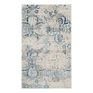 Tapis Janalyn Vintage Tissu - Bleu pétrole - 90 x 150 cm