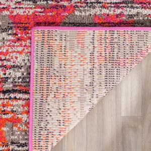 Laagpolig vloerkleed Larissa Geweven stof - roze/grijs - 160 x 230 cm