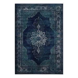 Tapis Sibyla Tissu - Bleu / Vert bouteille - 160 x 230 cm