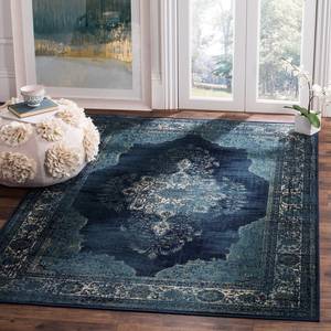 Tapis Sibyla Tissu - Bleu / Vert bouteille - 160 x 230 cm