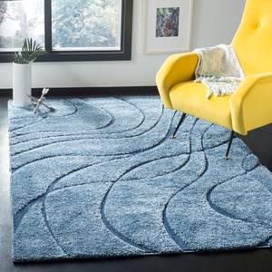 Hochflorteppich Naples Webstoff - Jeansblau - 160 x 230 cm