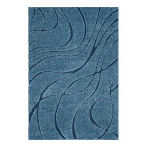 Hoogpolig vloerkleed Naples Geweven stof - Jeansblauw - 160 x 230 cm
